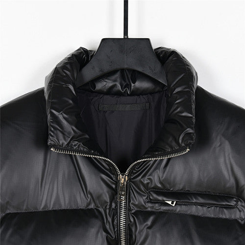 Prada Black Glossy Quilted Puffer Vest
