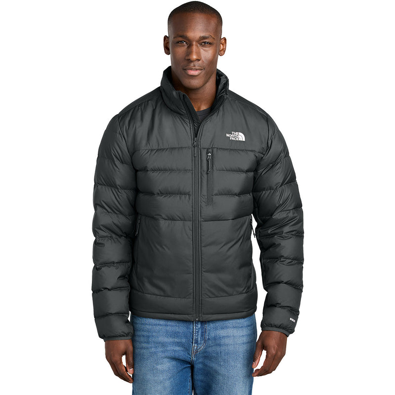 The North Face Black Chest Zip Stand Collar Puffer Jacket