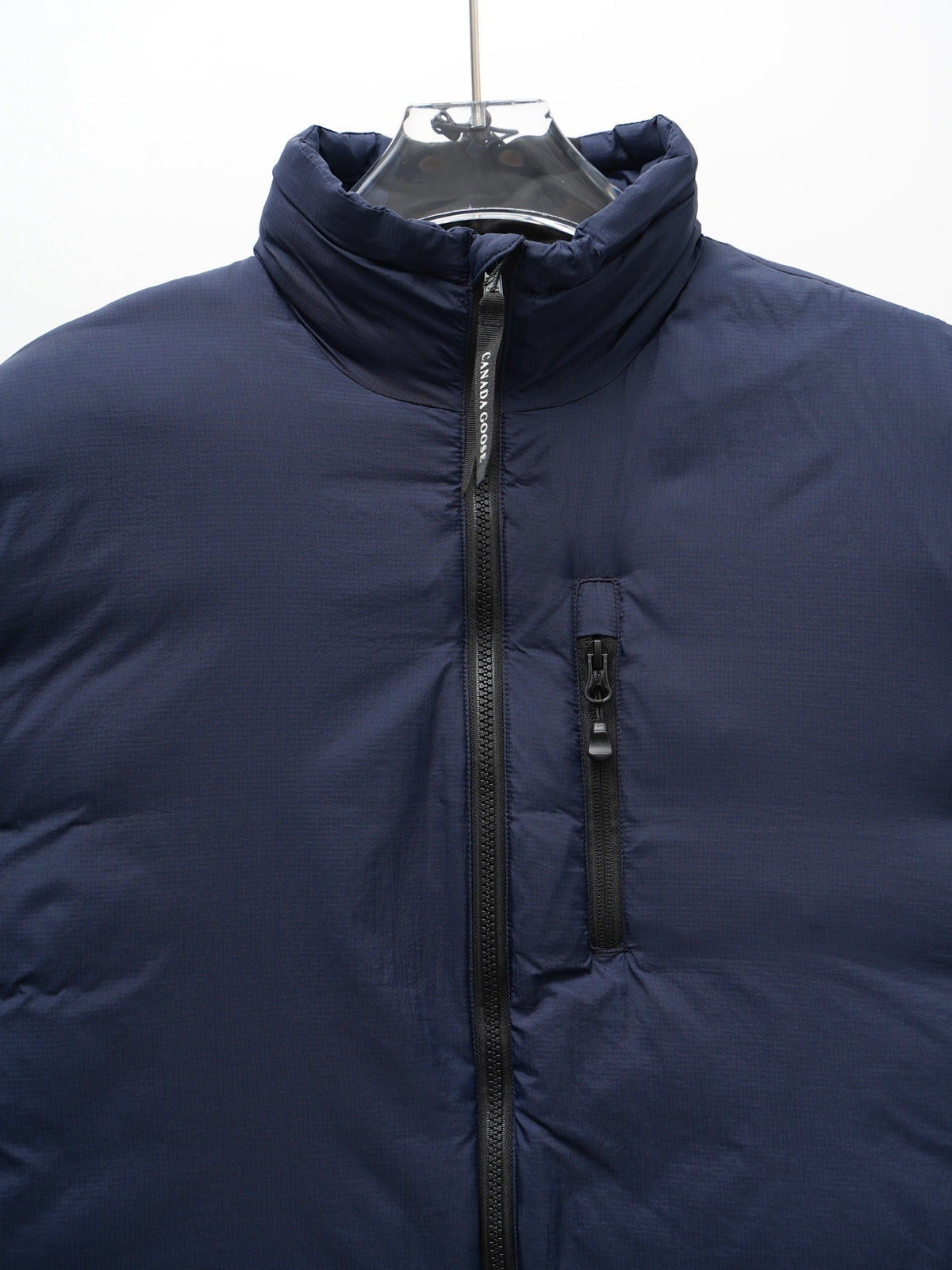 Canada Goose Navy Blue Stand Collar Quilted Panel Jacket