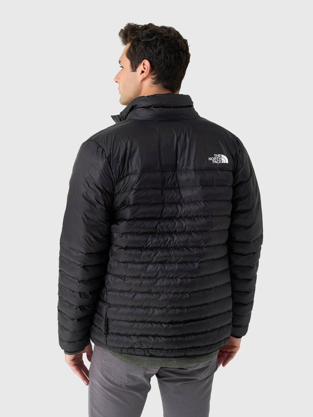 The North Face Black Stand Collar Narrow-Quilt Puffer Jacket