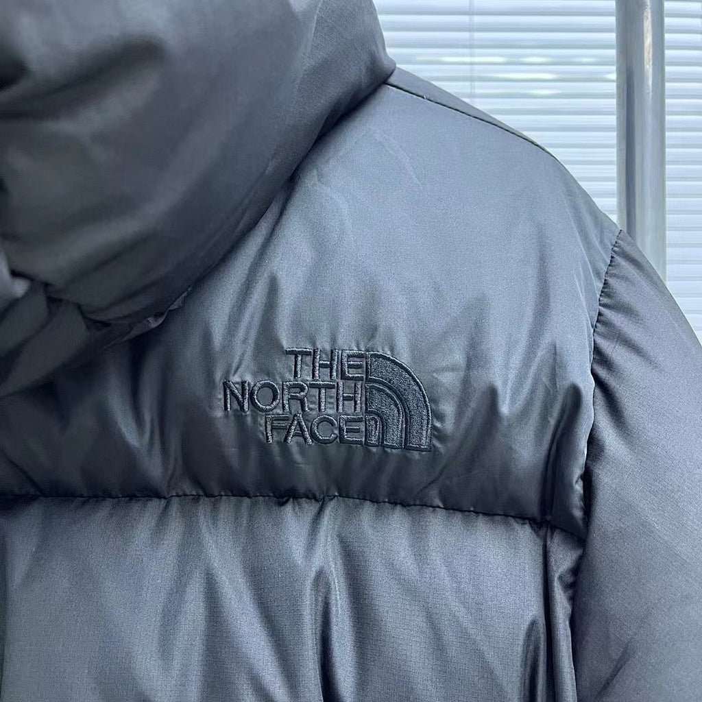 The North Face Black Tonal Logo Hooded Puffer Jacket