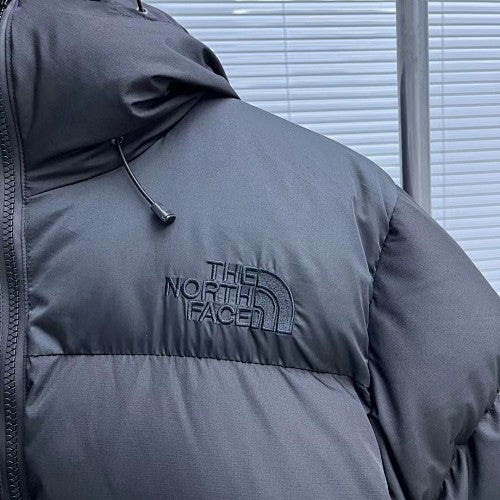 The North Face Black Tonal Logo Hooded Puffer Jacket