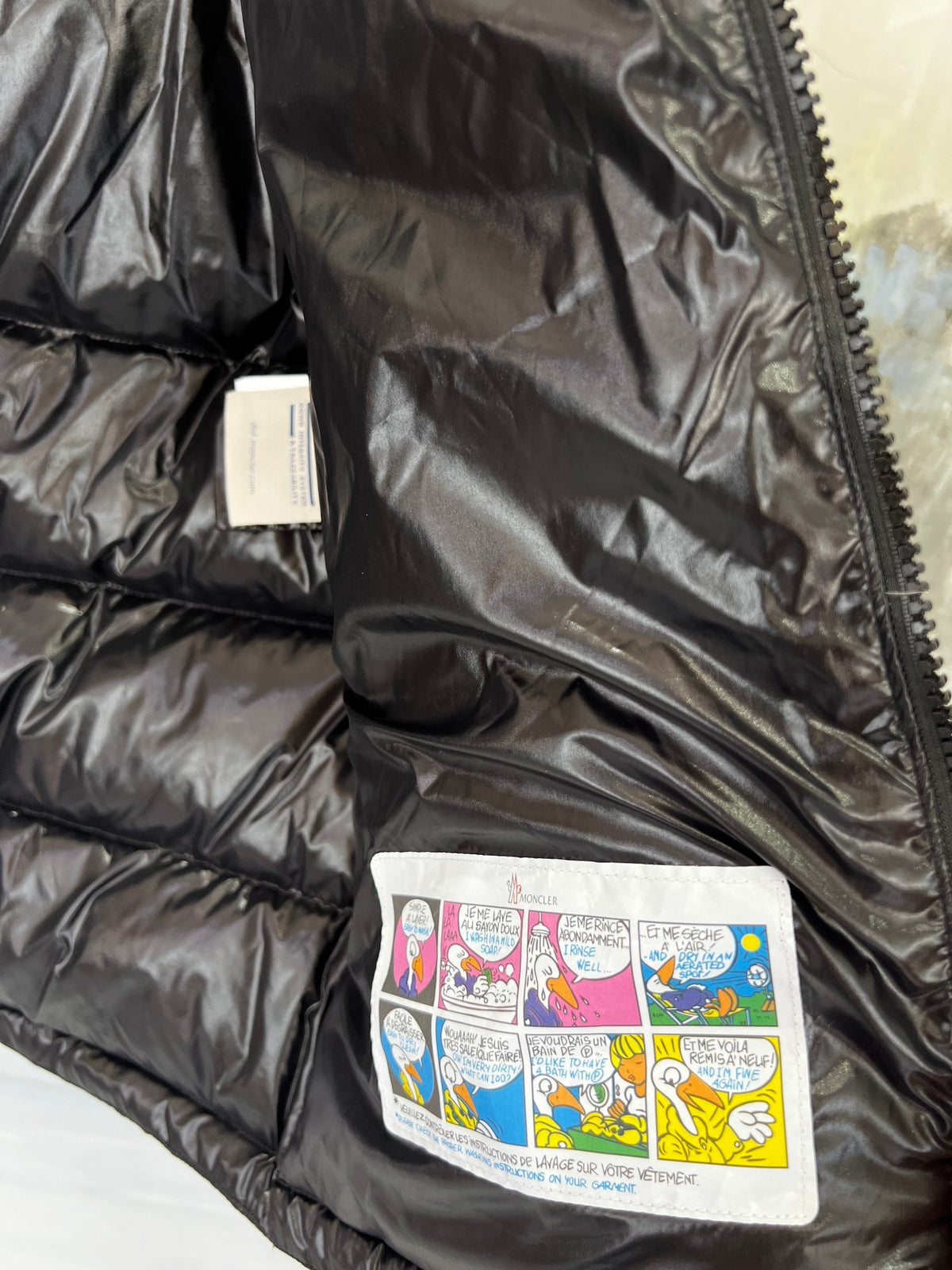 Moncler Black Glossy Hooded Puffer Jacket