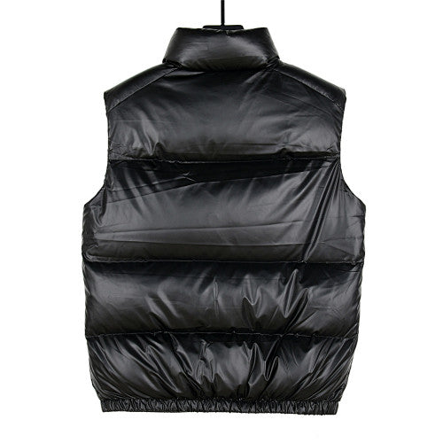 Prada Black Glossy Quilted Puffer Vest