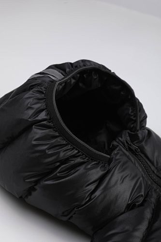 Canada Goose Black Contrast Stripe Hooded Puffer Jacket