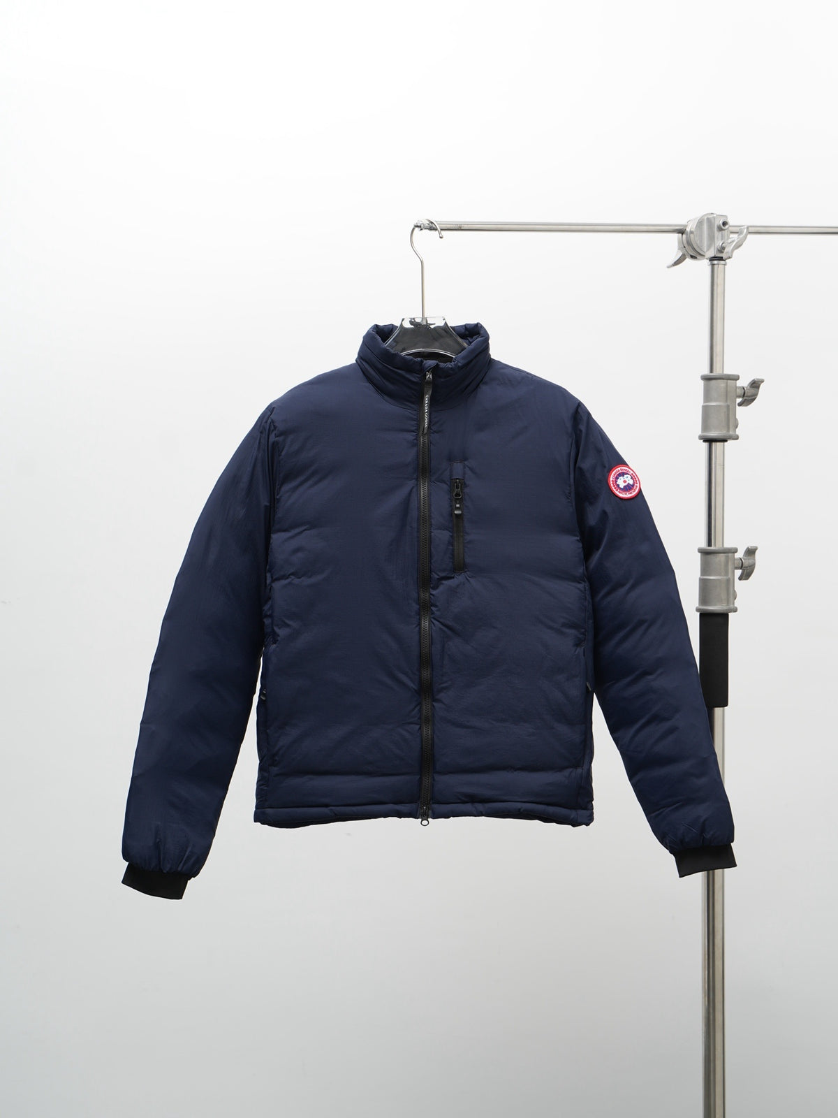 Canada Goose Navy Blue Stand Collar Quilted Panel Jacket