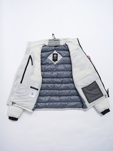 Canada Goose White Stand Collar Quilted Panel Jacket