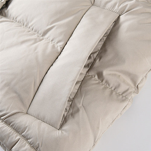 Lululemon Light Taupe Tonal Logo Hooded Puffer Jacket