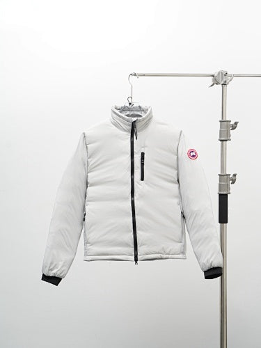 Canada Goose White Stand Collar Quilted Panel Jacket