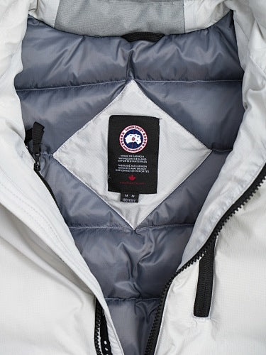 Canada Goose White Stand Collar Quilted Panel Jacket