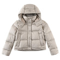 Lululemon Light Taupe Tonal Logo Hooded Puffer Jacket