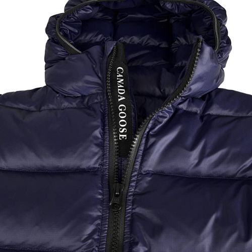 Canada Goose Navy Blue Contrast Stripe Hooded Puffer Jacket