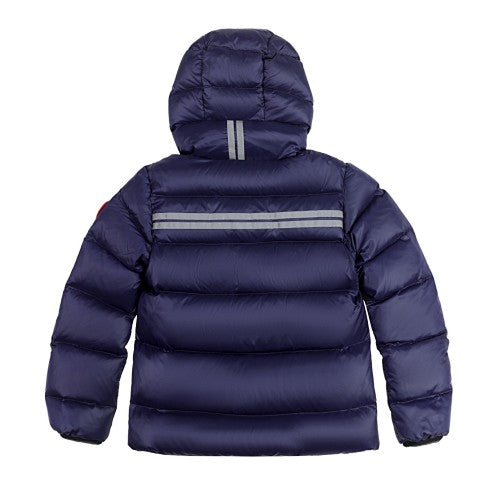 Canada Goose Navy Blue Contrast Stripe Hooded Puffer Jacket