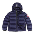 Canada Goose Navy Blue Contrast Stripe Hooded Puffer Jacket