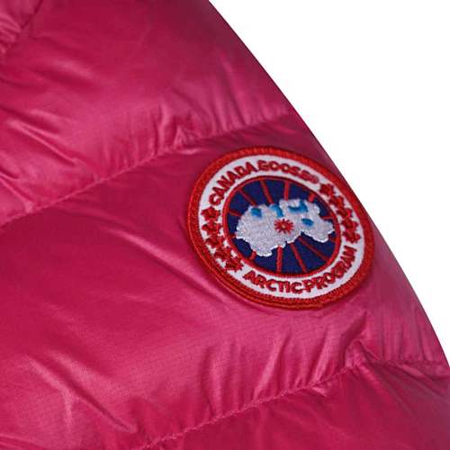 Canada Goose Fuchsia Pink Contrast Stripe Hooded Puffer Jacket
