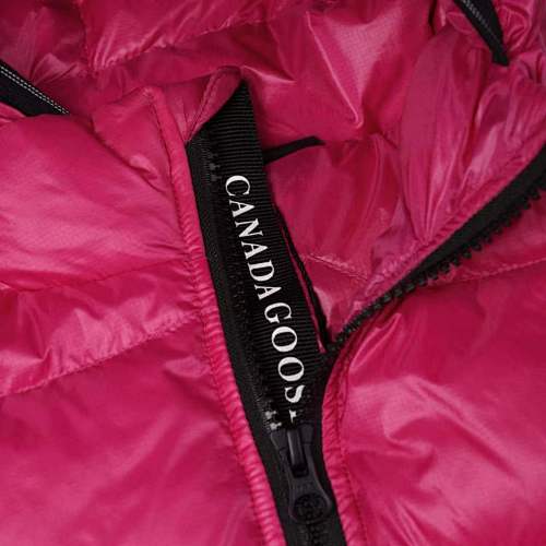 Canada Goose Fuchsia Pink Contrast Stripe Hooded Puffer Jacket