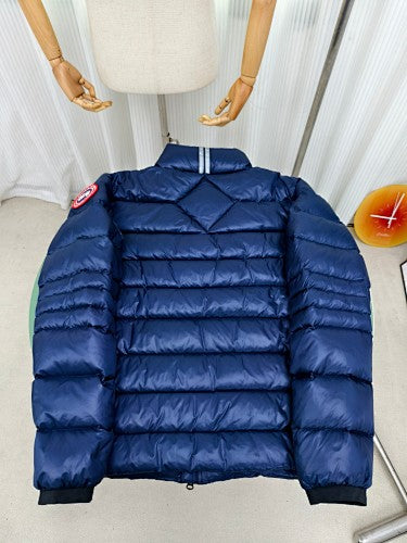 Canada Goose Navy Blue Stand Collar Quilted Puffer Jacket