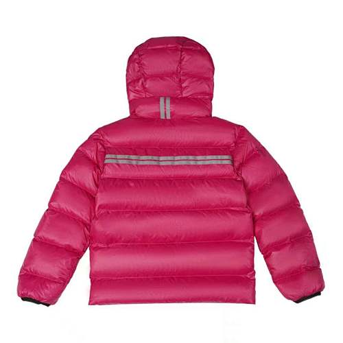 Canada Goose Fuchsia Pink Contrast Stripe Hooded Puffer Jacket