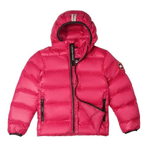 Canada Goose Fuchsia Pink Contrast Stripe Hooded Puffer Jacket