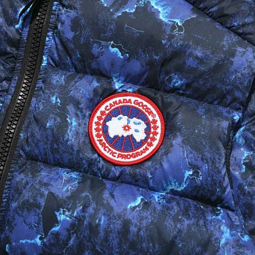 Canada Goose Blue Abstract Print Packable Puffer Vest