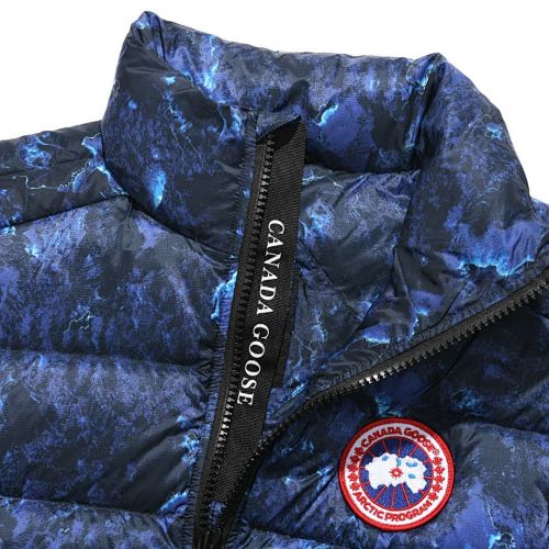 Canada Goose Blue Abstract Print Packable Puffer Vest