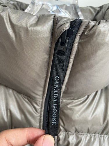 Canada Goose Metallic Taupe Quilted Puffer Vest