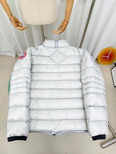 Canada Goose Silver Gray Stand Collar Quilted Puffer Jacket