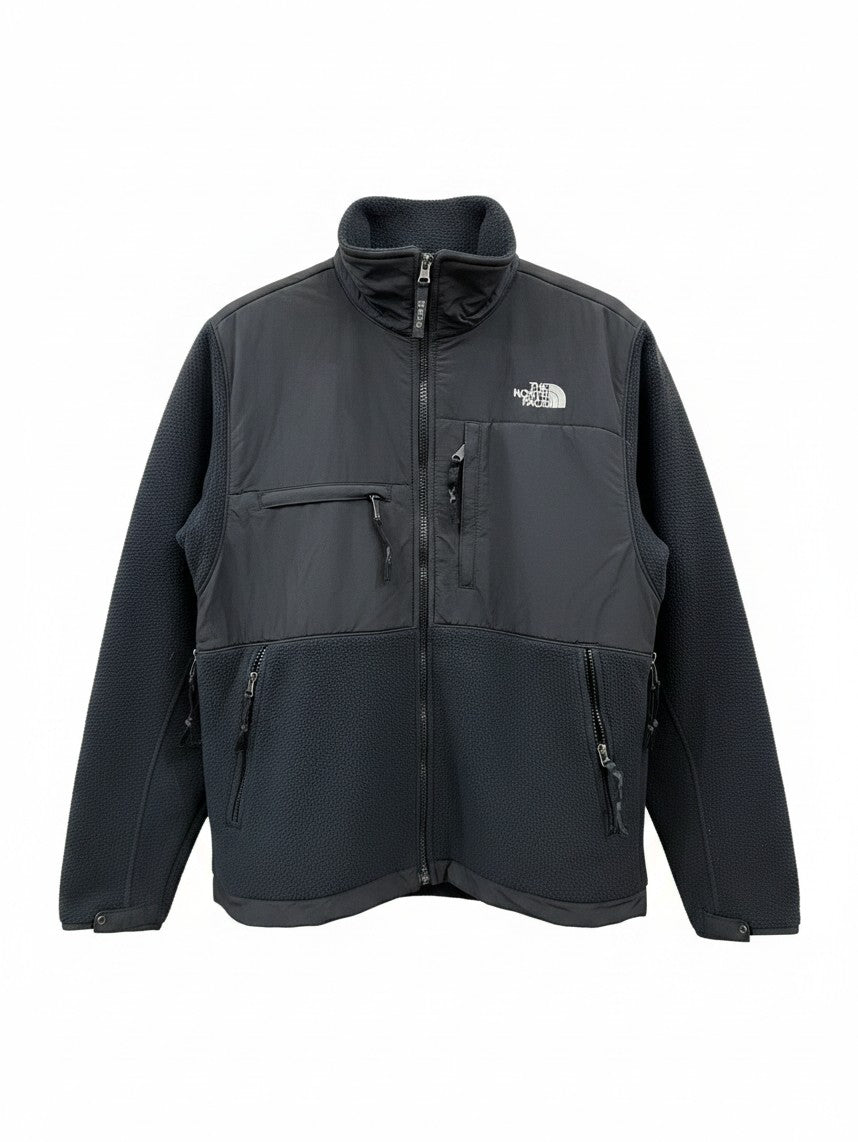 The North Face Black Paneled Stand Collar Fleece Jacket