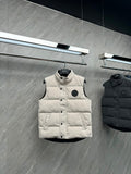 Canada Goose Ivory Black Patch Quilted Puffer Vest