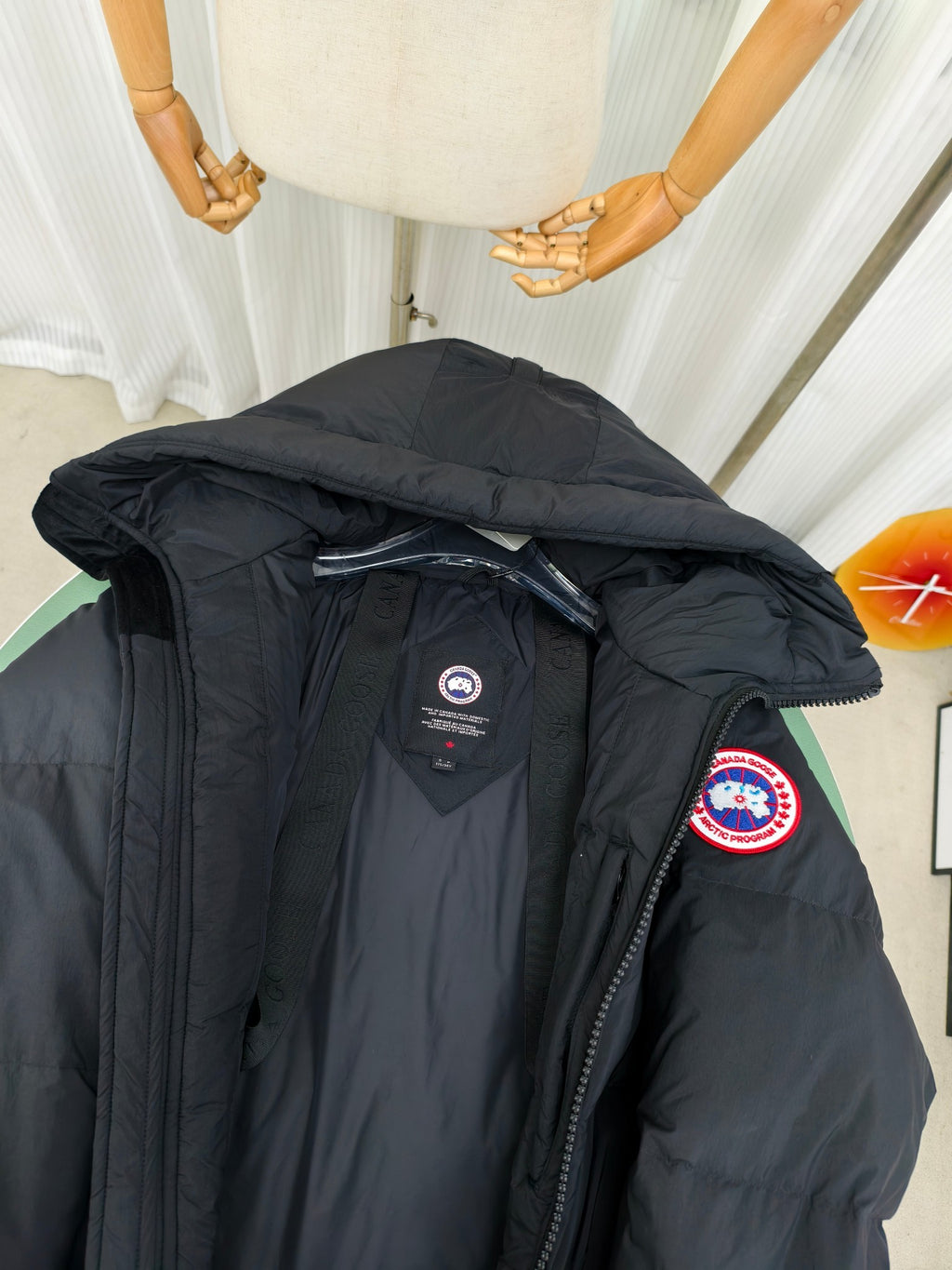 Canada Goose Black Hooded Quilted Puffer Jacket