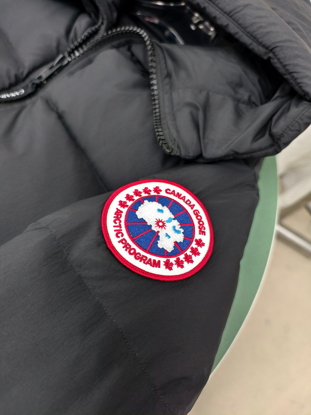 Canada Goose Black Hooded Quilted Puffer Jacket