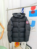Canada Goose Black Hooded Quilted Puffer Jacket