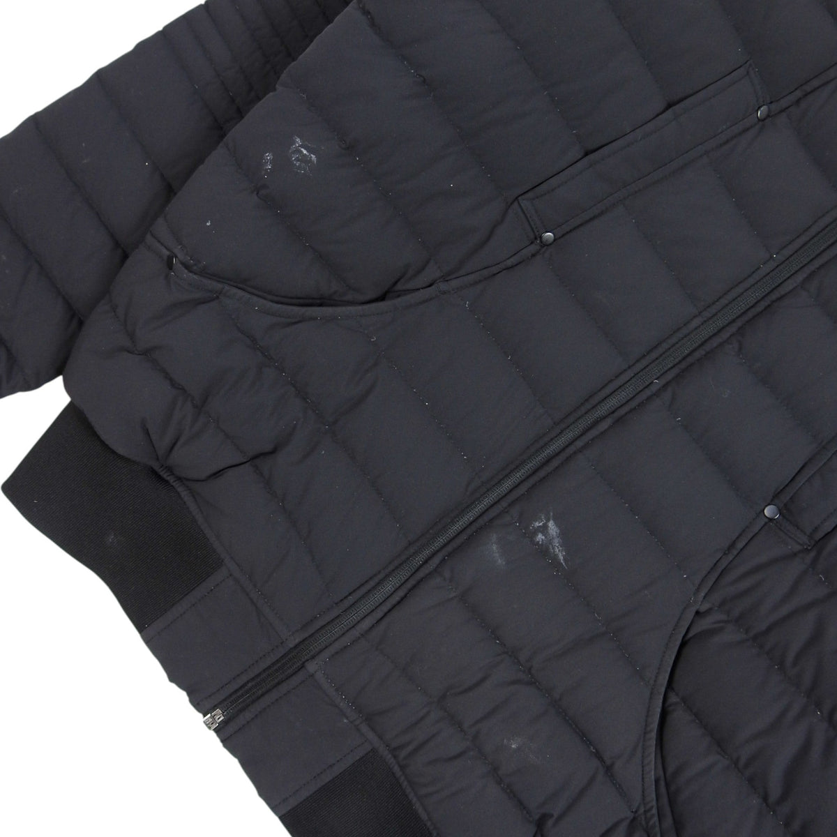 Moose Knuckles Black Quilted Bomber Jacket