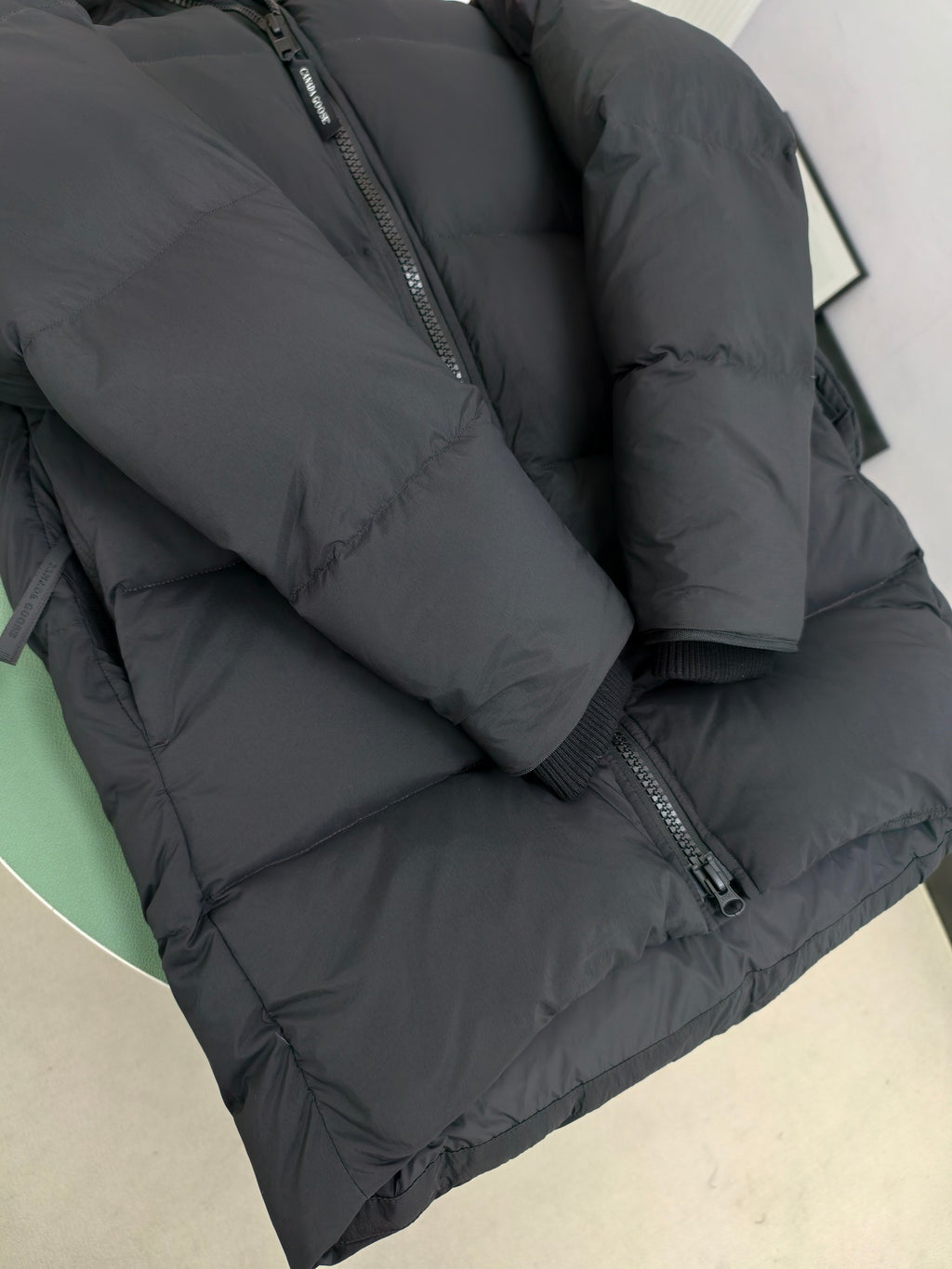 Canada Goose Black Hooded Quilted Puffer Jacket