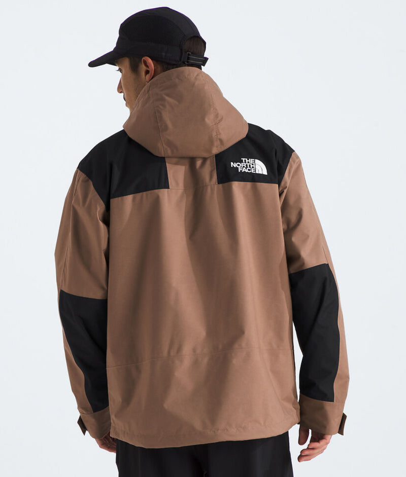The North Face Tan Brown and Black Colorblock Hooded Jacket