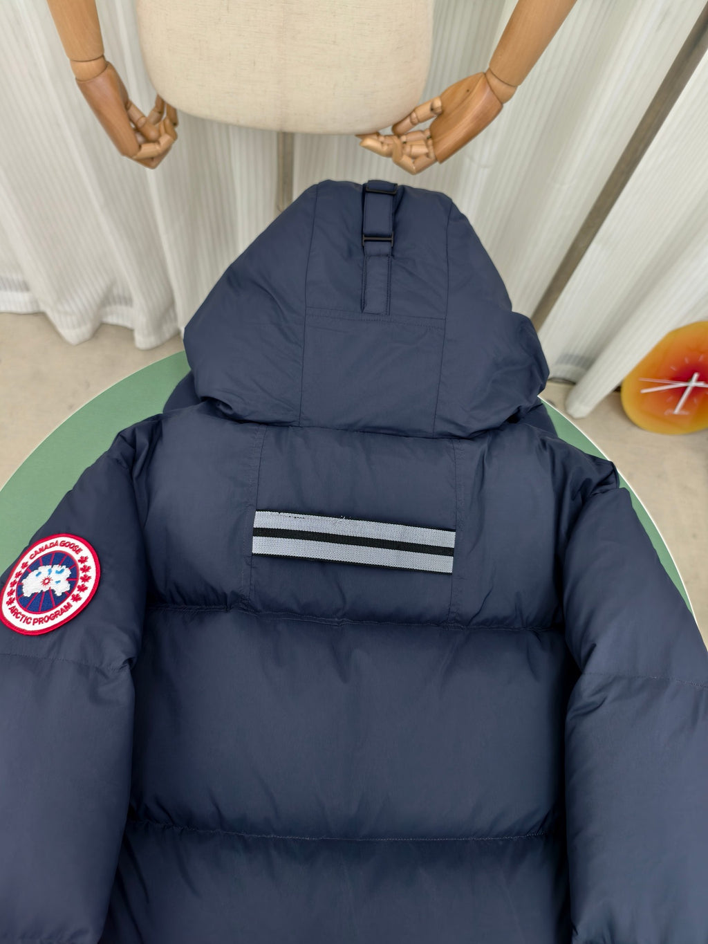 Canada Goose Navy Blue Hooded Quilted Puffer Jacket
