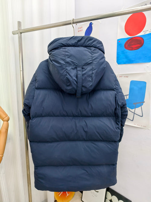 Canada Goose Navy Blue Hooded Quilted Puffer Jacket