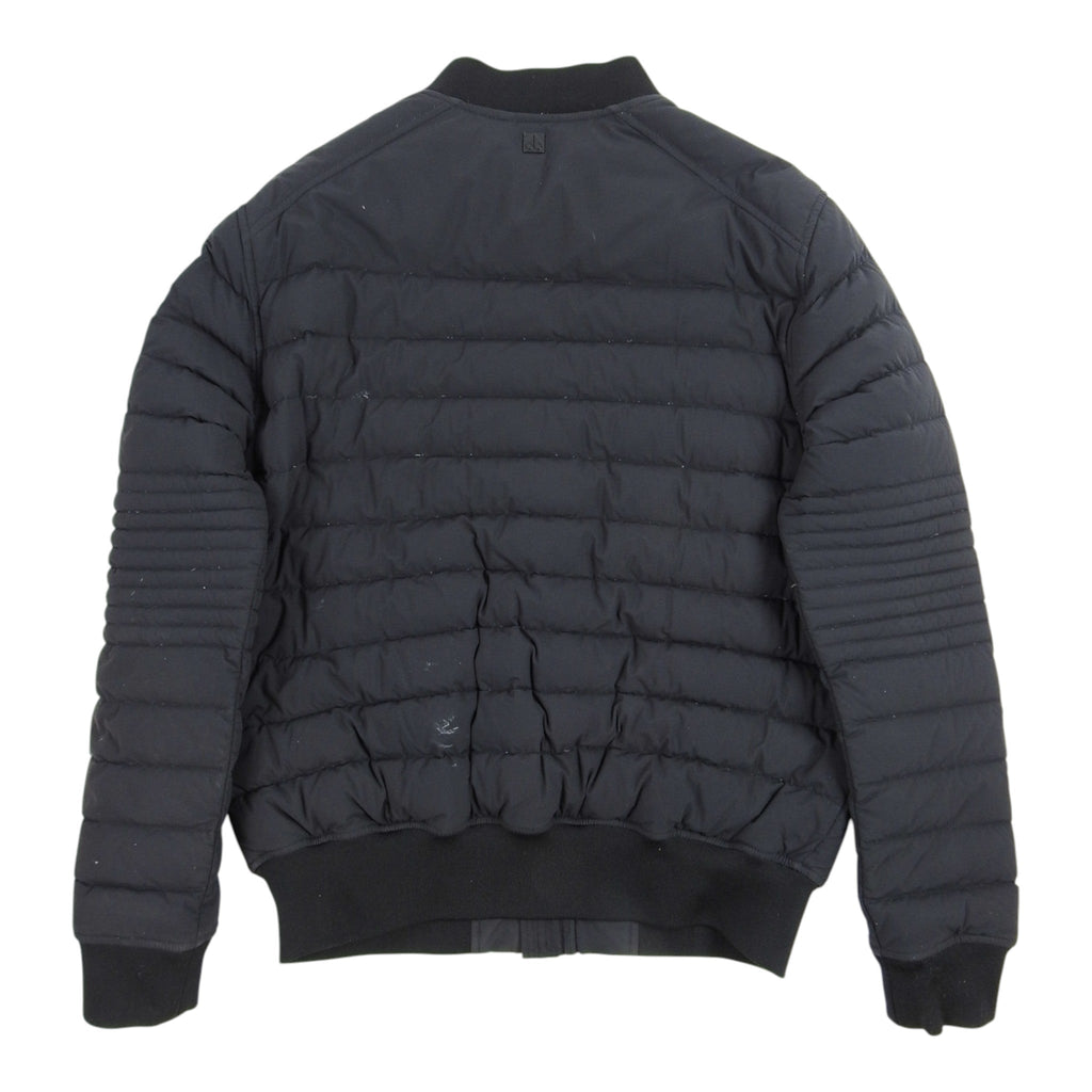 Moose Knuckles Black Quilted Bomber Jacket