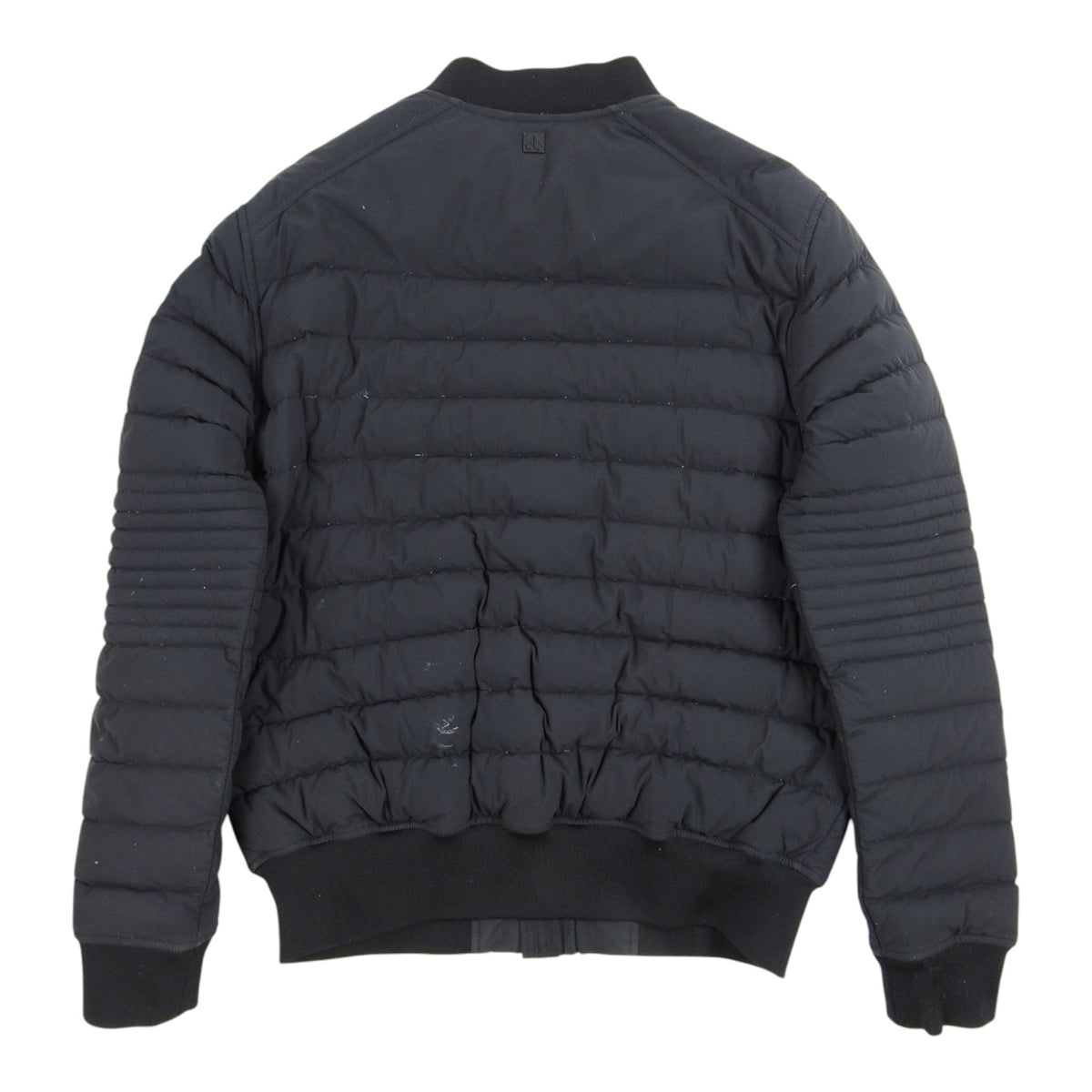 Moose Knuckles Black Quilted Bomber Jacket