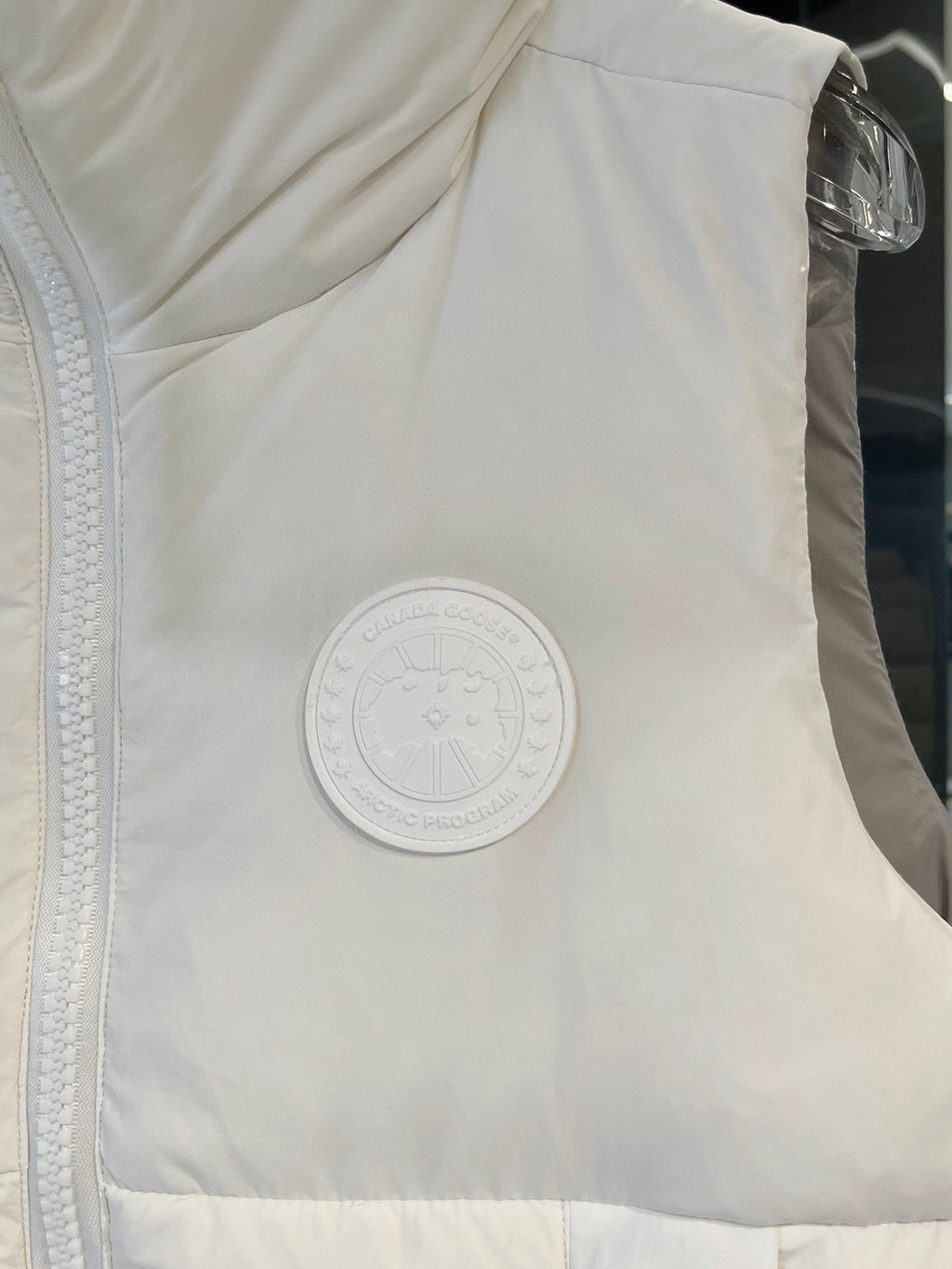Canada Goose White Tonal Patch Quilted Puffer Vest