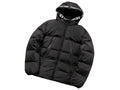 Moncler Black Logo Trim Hooded Puffer Jacket