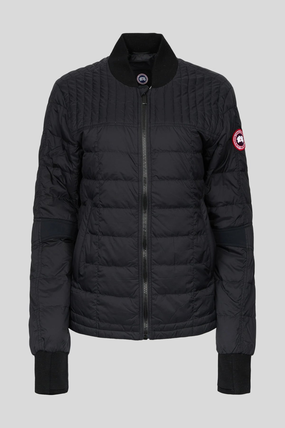 Canada Goose Black Mixed-Quilt Stand Collar Puffer Jacket