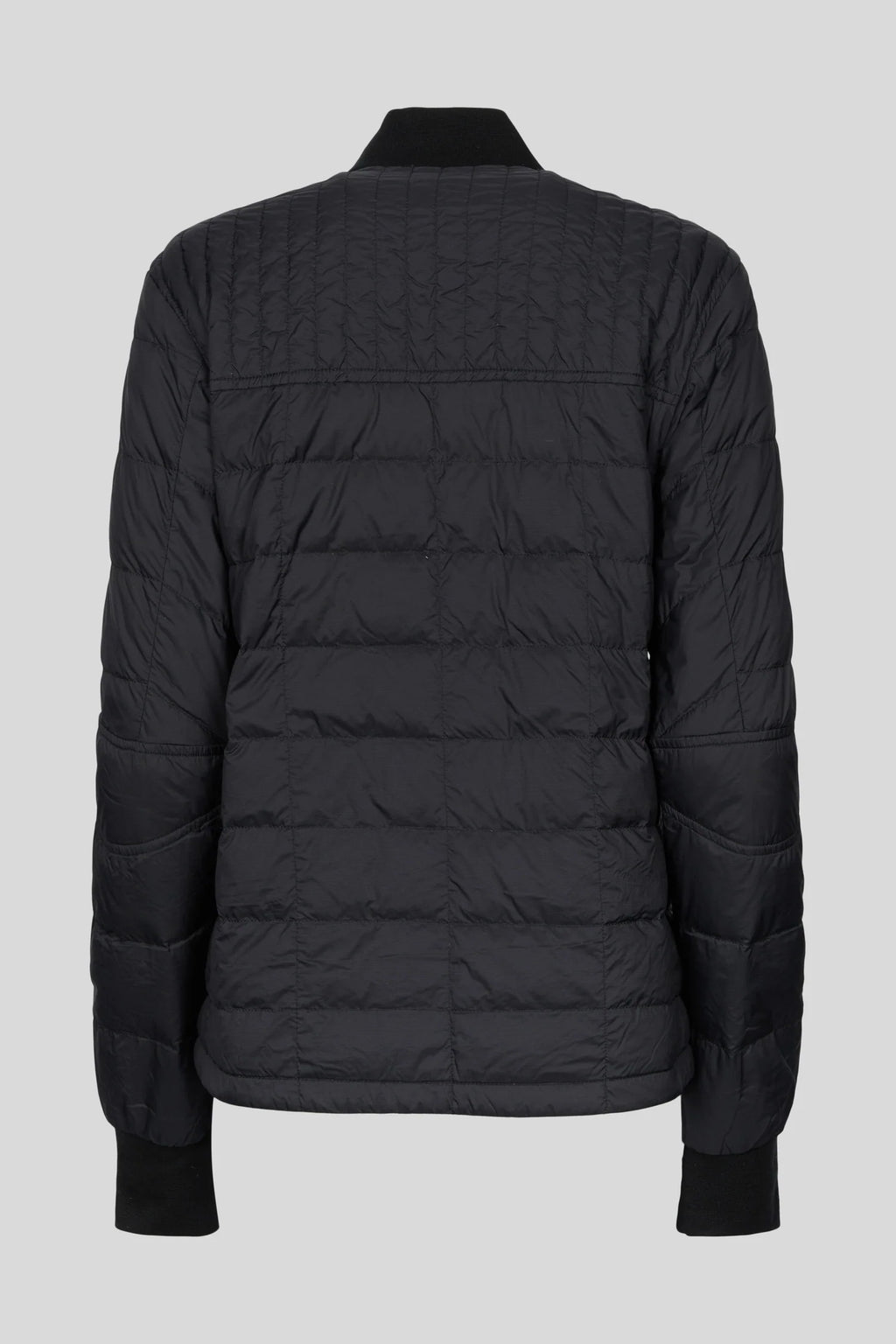 Canada Goose Black Mixed-Quilt Stand Collar Puffer Jacket