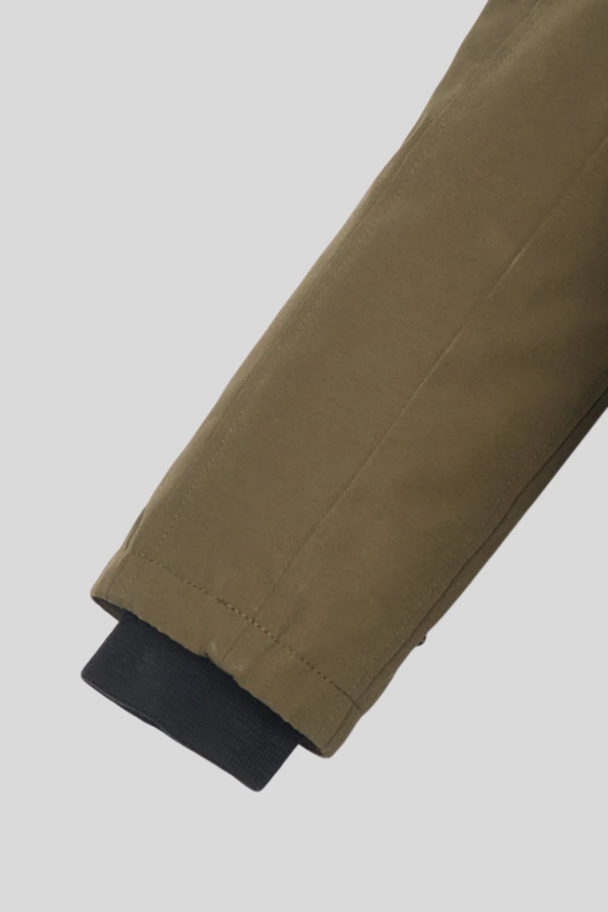 Canada Goose Olive Green Fur-Trim Hooded Long Parka
